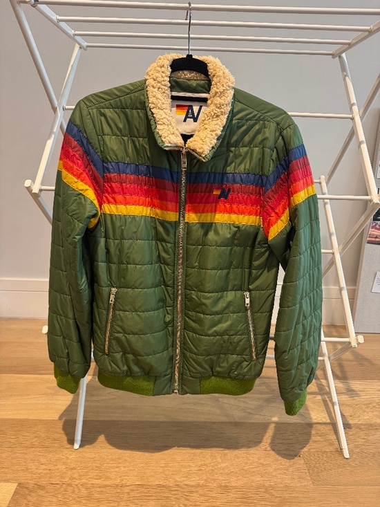 Aviator Nation Jackets & Blazers - Aviator Nation Womens 5 Stripe Jacket  Garden Green
